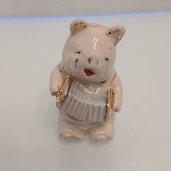 Vintage Novelty Pigs Playing Guitar & Accordion Salt Pepper Shaker Set Rare - Picture 3 of 7